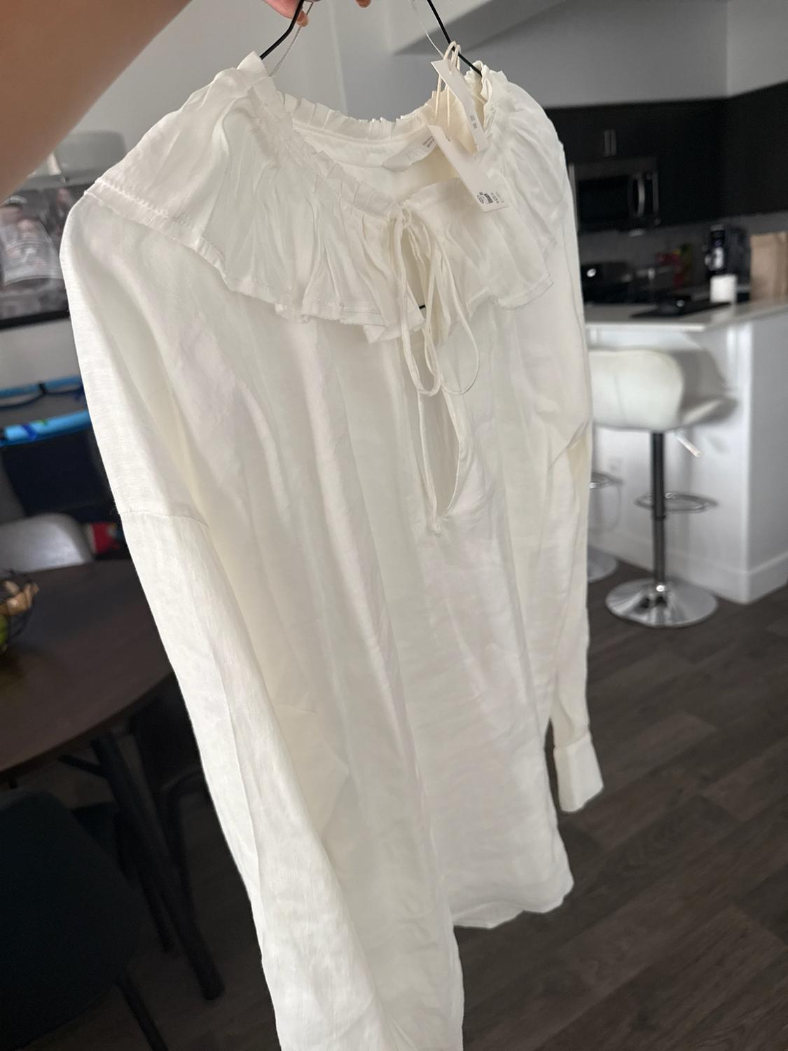 ZW COLLECTION LINEN AND SILK BLEND SHIRT - Image 3