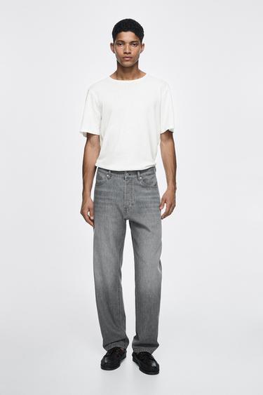 Jean straight - Gris chiné de Zara - Image 0