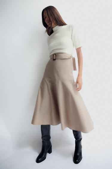 VESTIDO SOFT CINTURÓN - Crudo / Beige de Zara