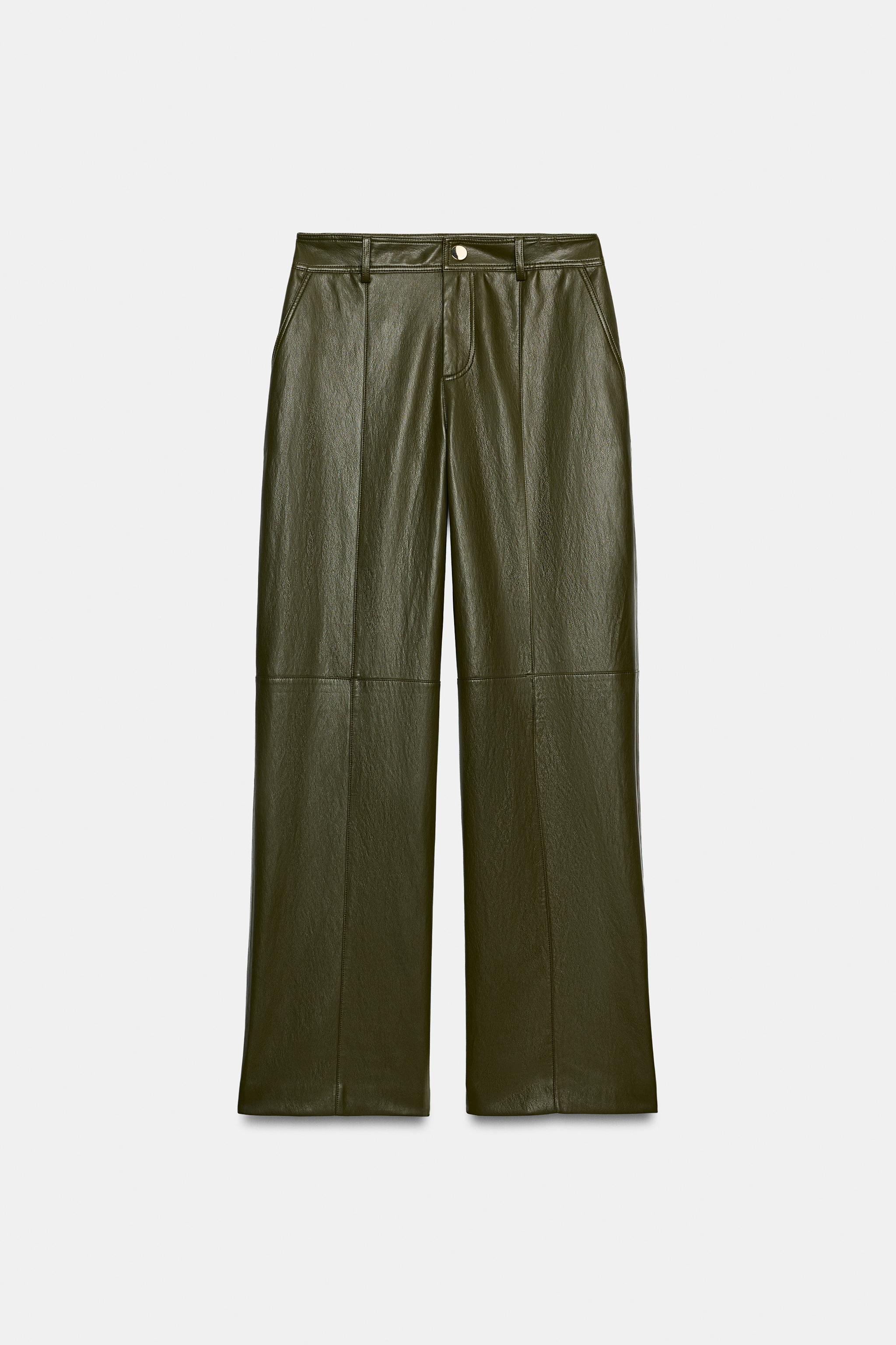 PANTALON DROIT MATIÈRE SYNTHÉTIQUE
