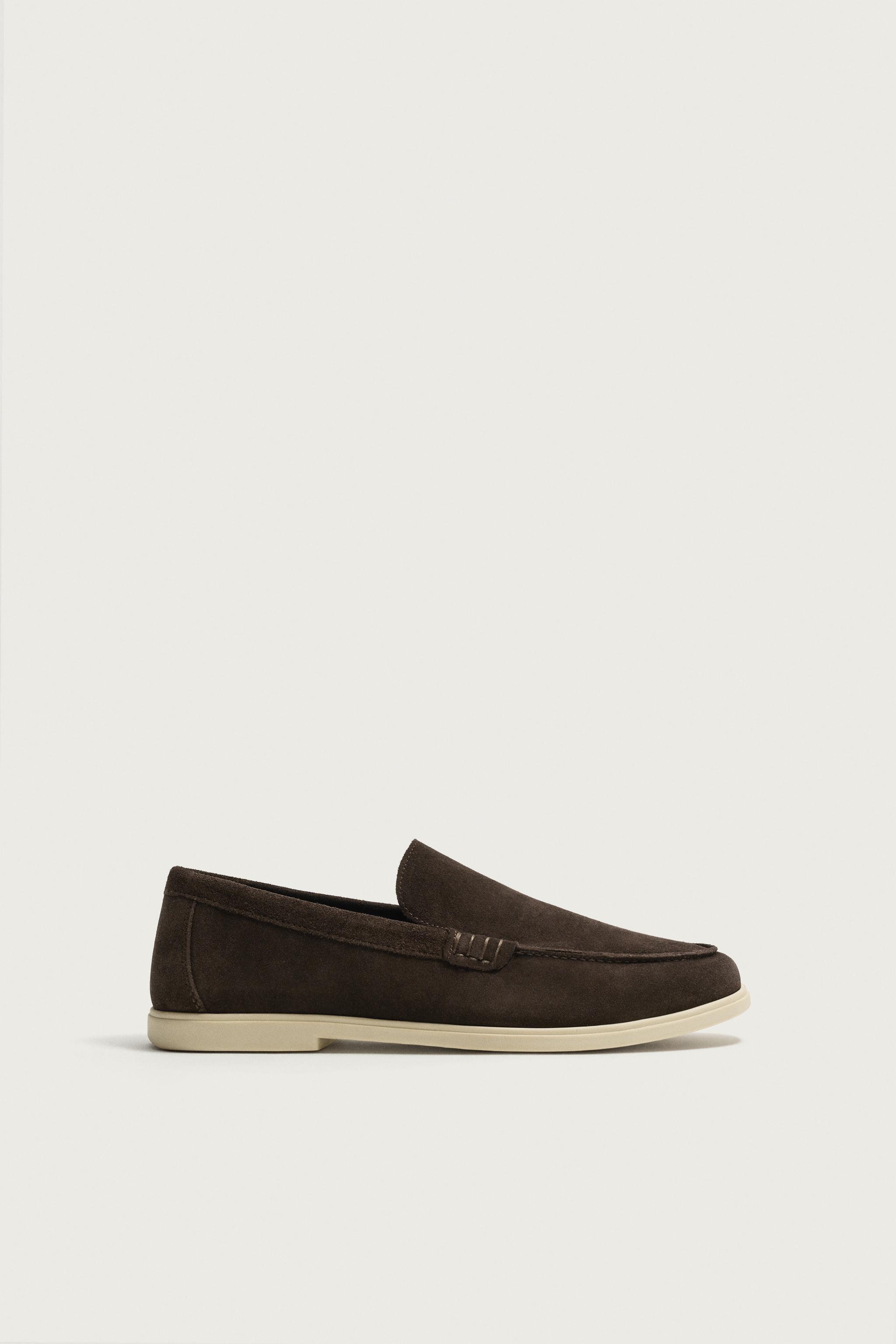CASUAL LEATHER LOAFERS — Chocolate