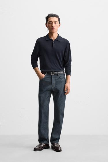 JEANS STRAIGHT ANKLE FIT - Màu chàm từ Zara