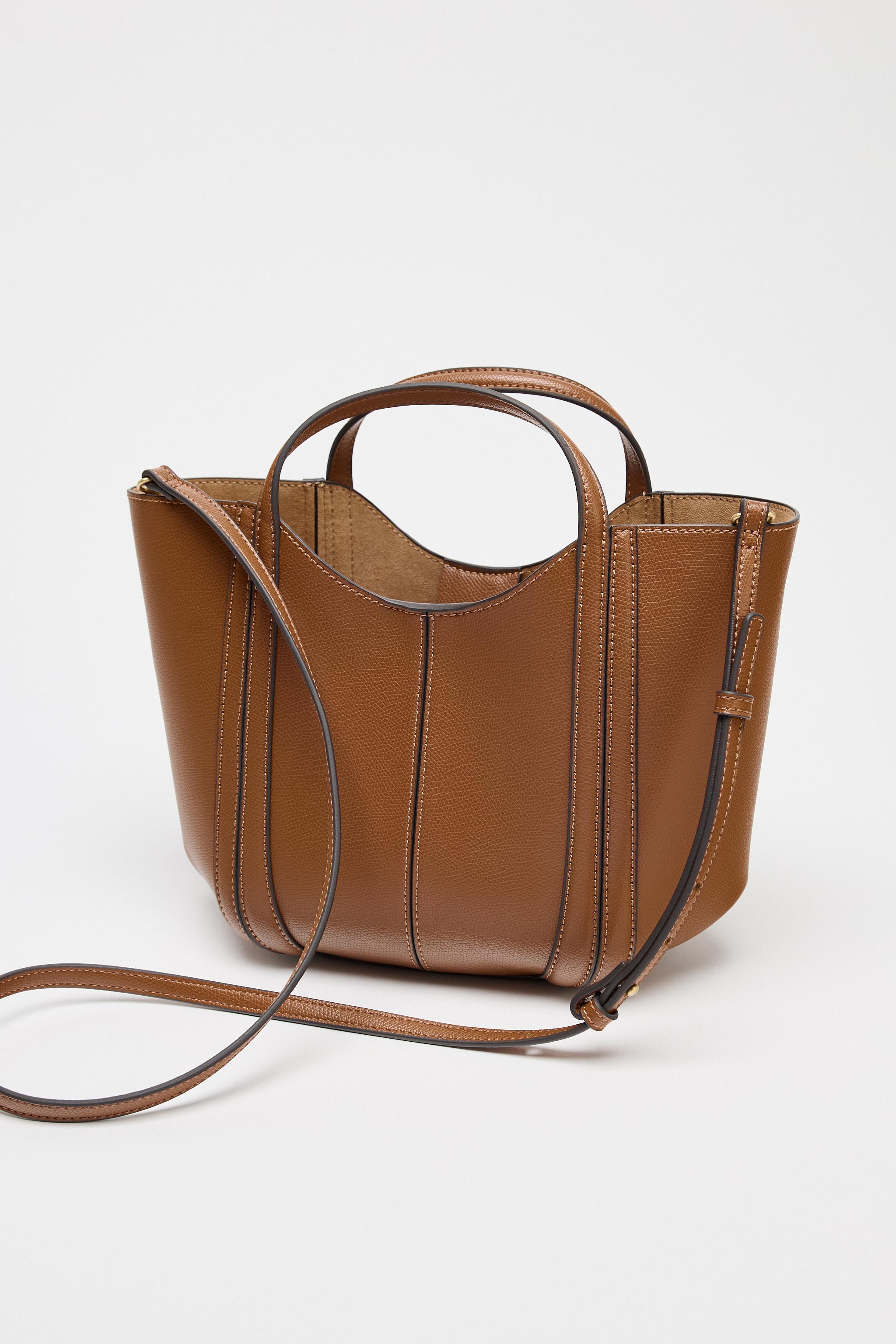 ZARA【NEW】MINI CITY BAG WITH TOPSTITCHING TOPSTITCHED MINI CITY BAG - Ecru | ZARA United States