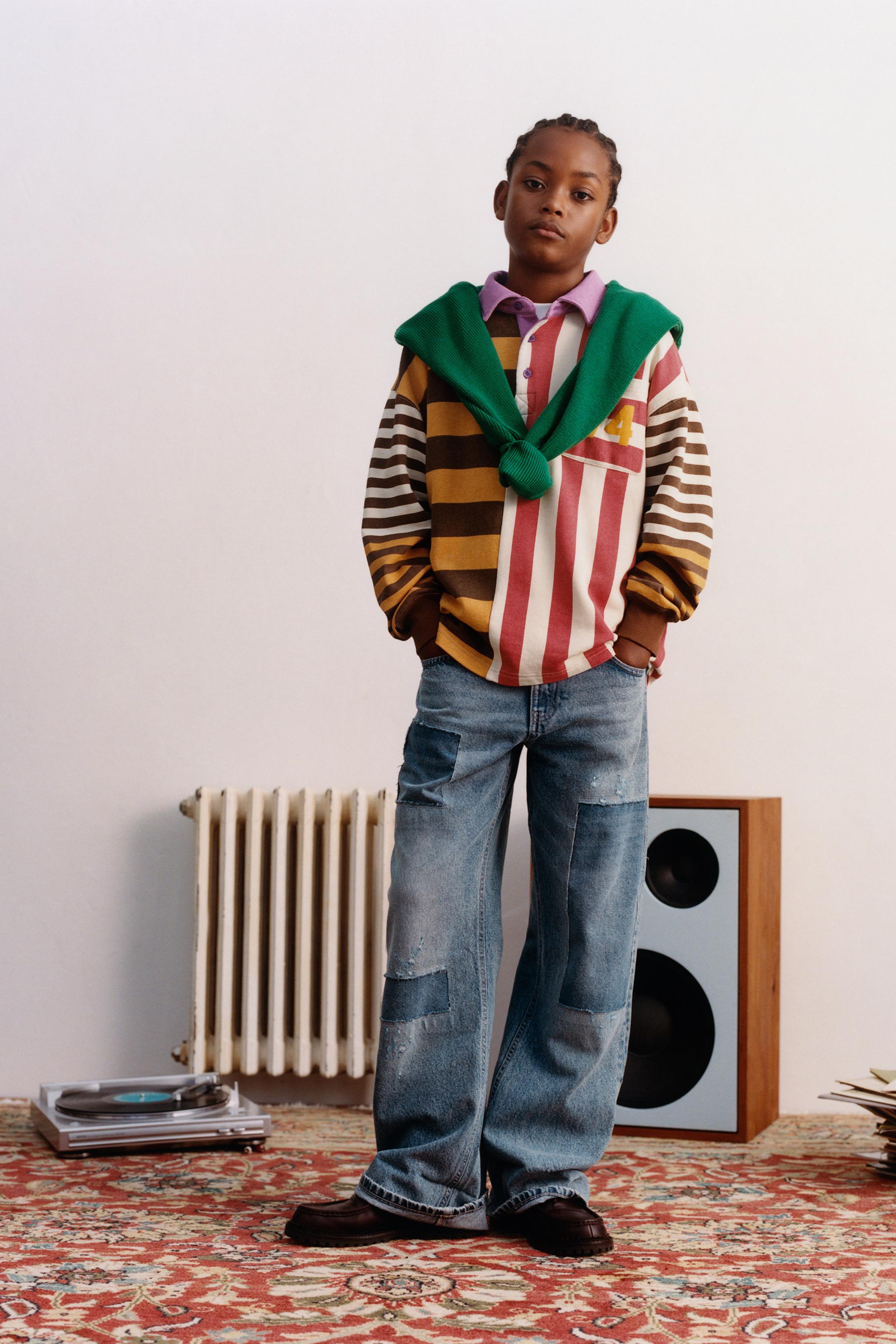 MULTICOLOR STRIPED POLO SHIRT — White / Red