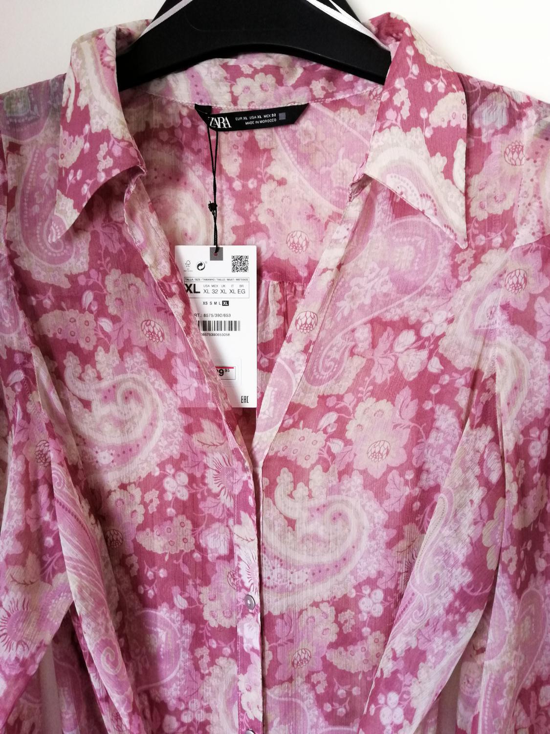 LONG PAISLEY PRINT OVERSIZE BLOUSE - Image 3