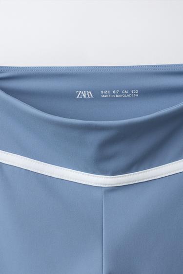 LEGGING CAPRI LISERÉS CONTRASTANTS - Bleu délavé de Zara - Image 2