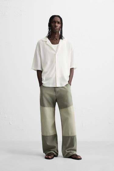 CREASED-EFFECT TEXTURED SHIRT - Oyster-white by Zara
