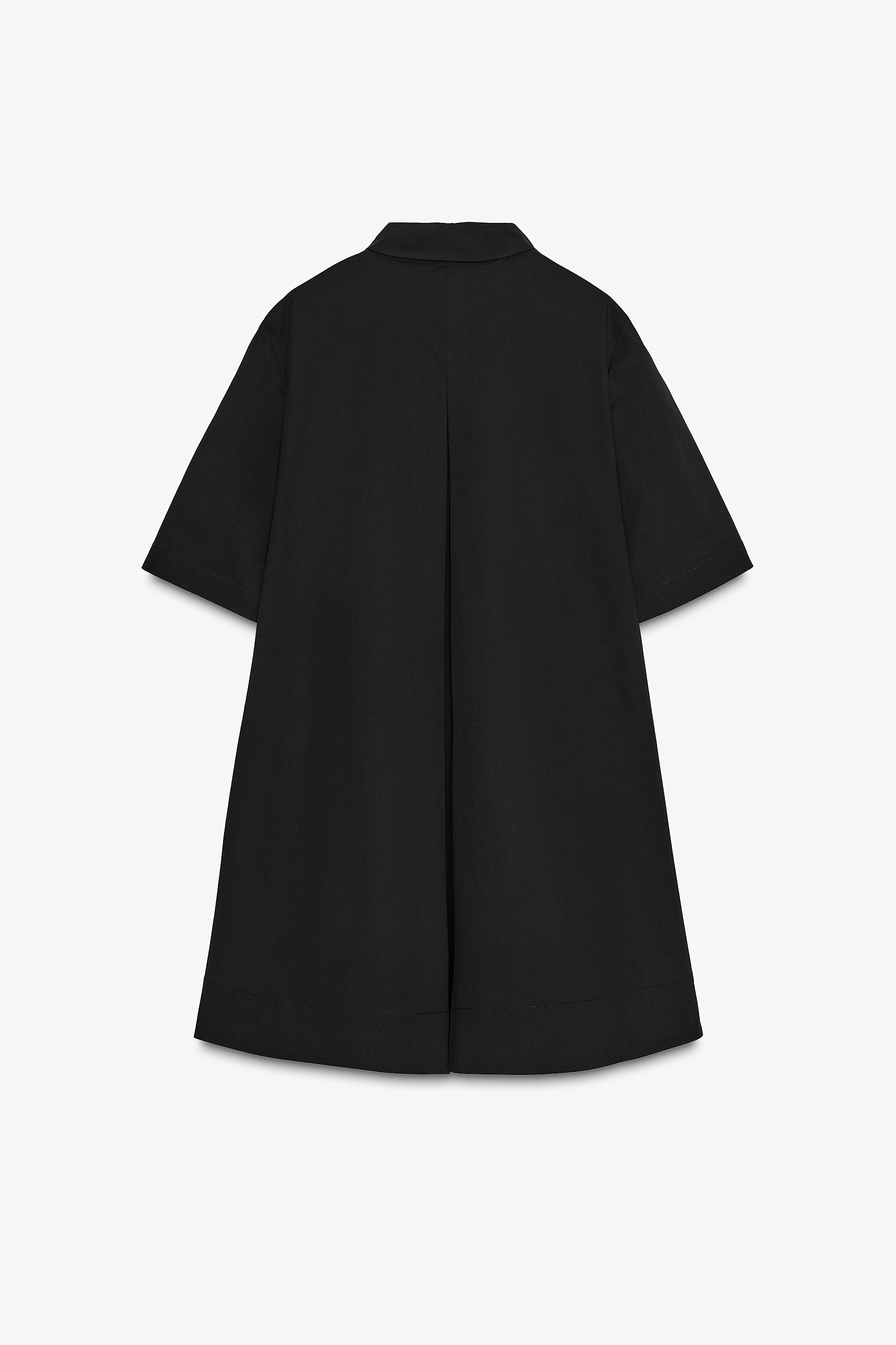 ZW COLLECTION ポプリンショートワンピース - ホワイト | ZARA
