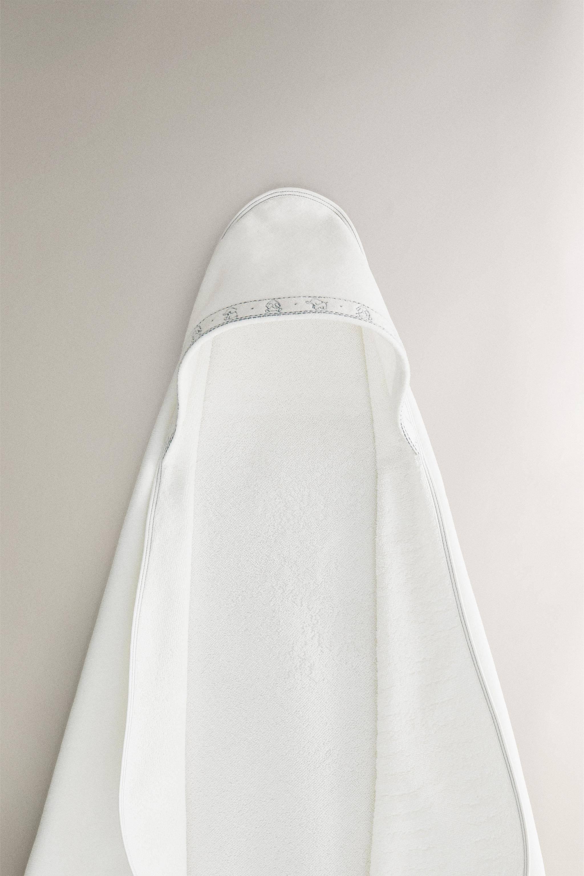SERVIETTE DE BAIN CAPUCHE BÉBÉ ÉLÉPHANTS