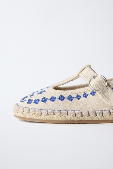 EMBROIDERED ESPADRILLES - Ecru White by Zara - Image 6