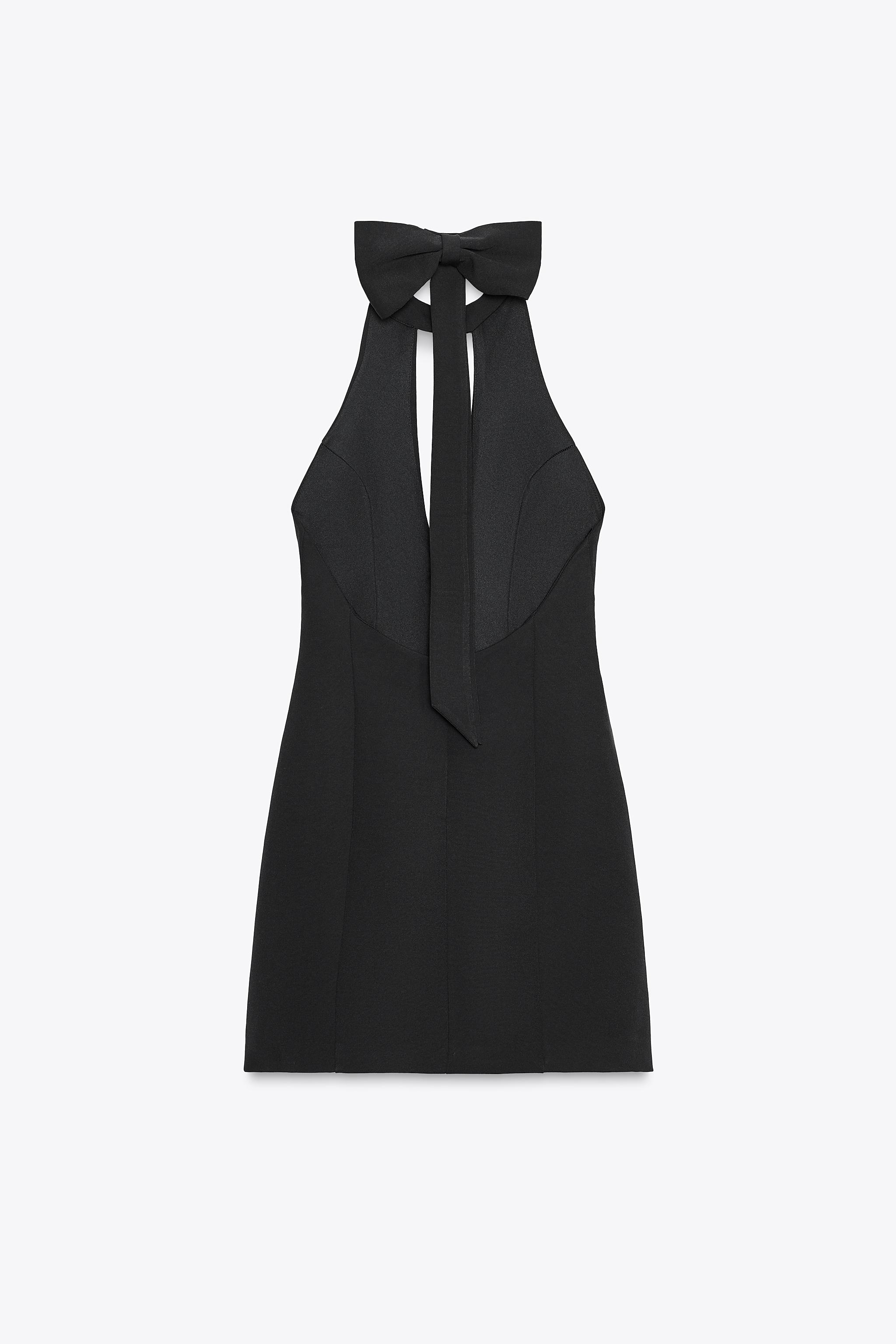 【新品タグ付】ZARA ワンピースGODET BOW SHORT DRESS GODET BOW SHORT DRESS - Light burgundy | ZARA United States