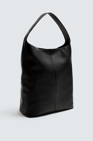 SAC SHOPPER EN CUIR - Noir de Zara - Image 4