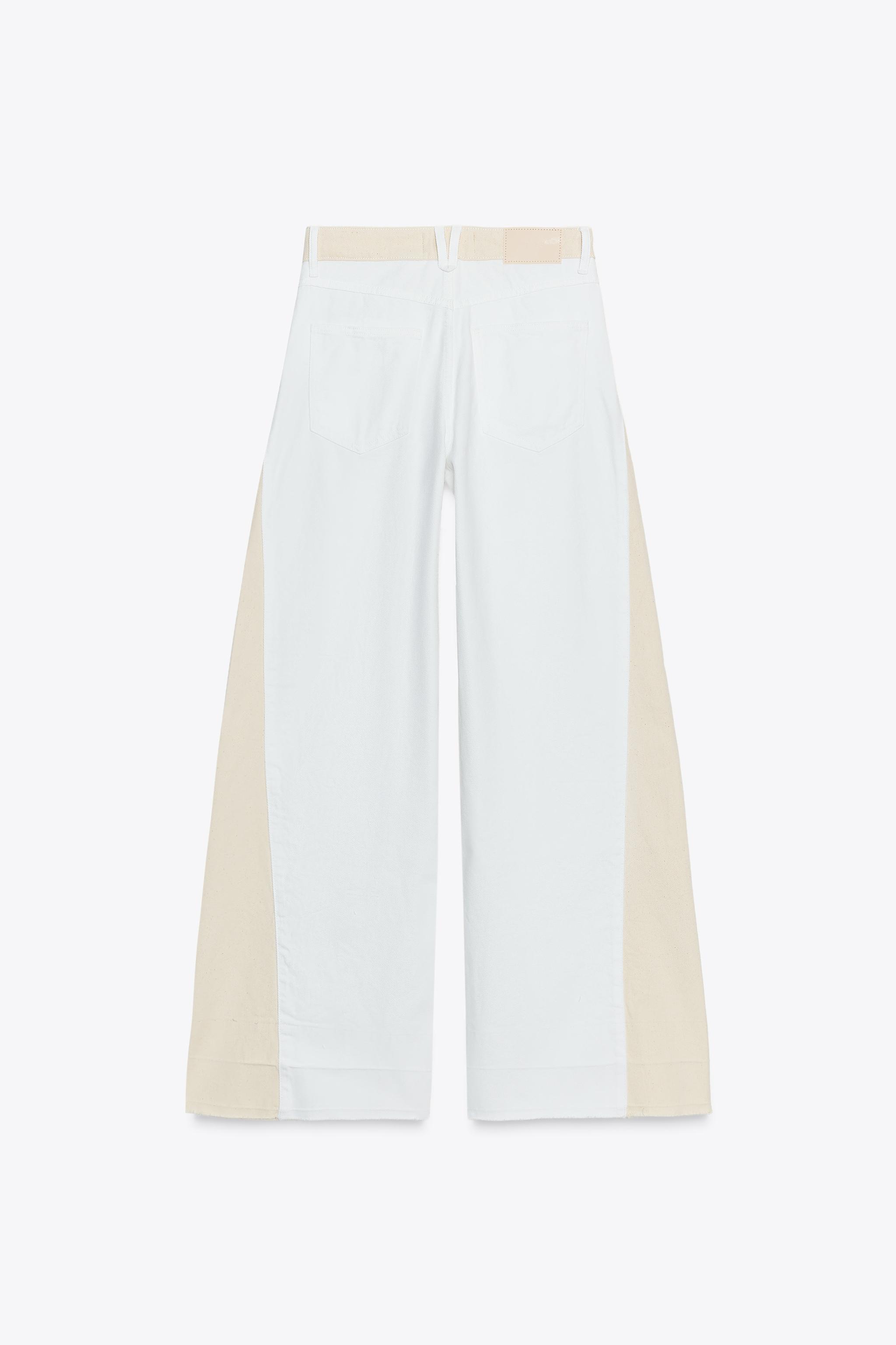 Z1975 DENIM COLOUR BLOCK JEANS - ecru-white | ZARA Singapore