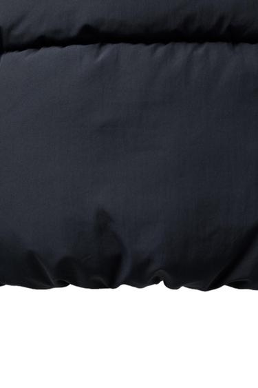 COLOUR BLOCK WATER-REPELLENT FLEECE PUFFER COAT - Navy blue by Zara