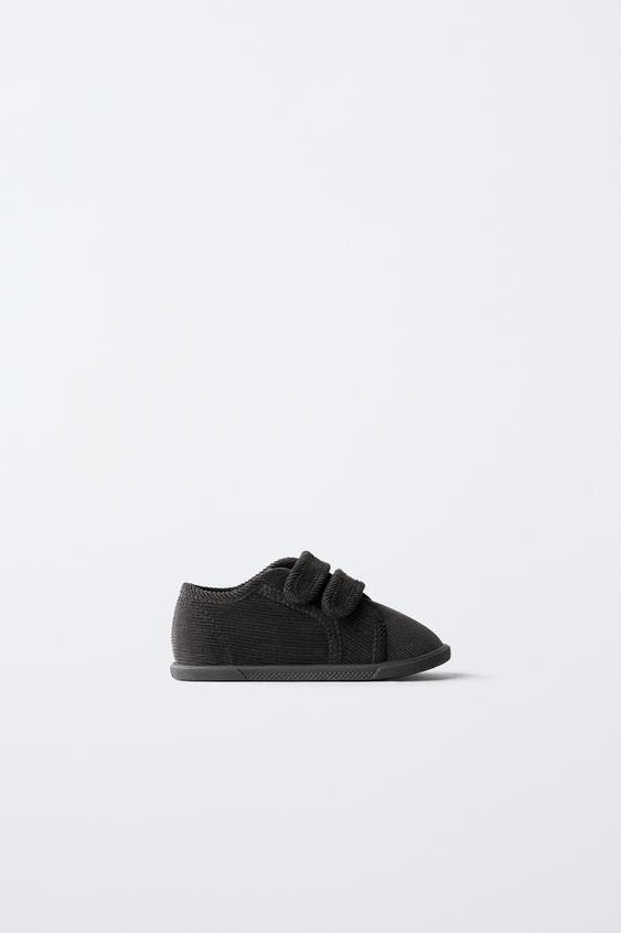 TÊNIS DE COTELÊ BAREFOOT - Cinza-antracito da Zara - Imagem 0
