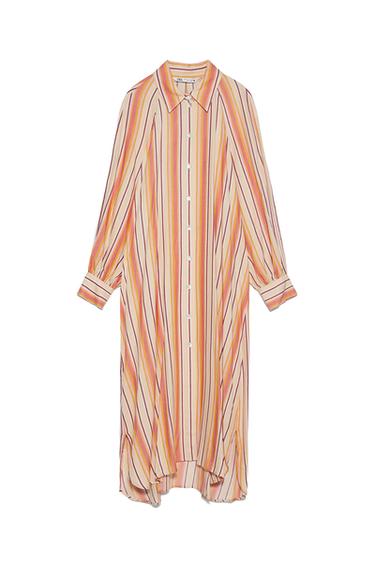 STRIPED SHIRT DRESS