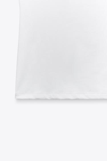 POLYAMIDE TOP WITH THIN STRAPS - White by Zara - Image 4