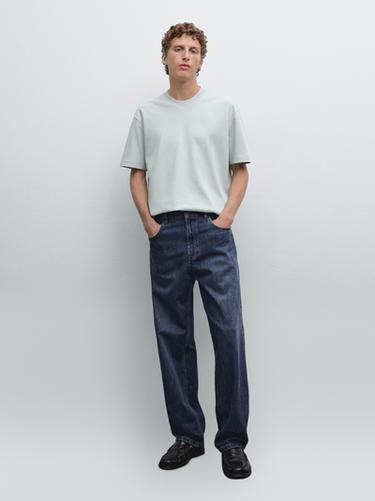 Zara 100% cotton medium weight T-shirt - Turquoise