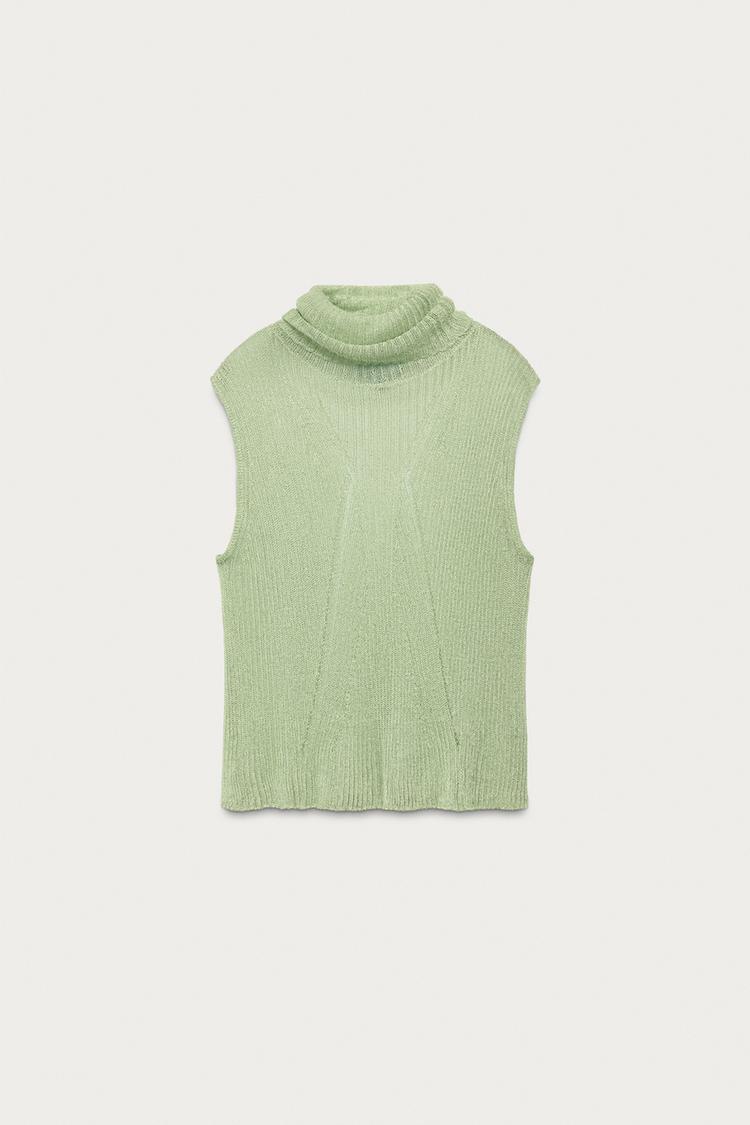 TOP DE PUNTO CON HILO METÁLICO MARISA BERENSON X ZARA 2
