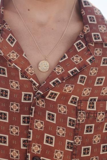 100% SILK PRINTED SHIRT LIMITED EDITION - Brick by Zara - Image 4