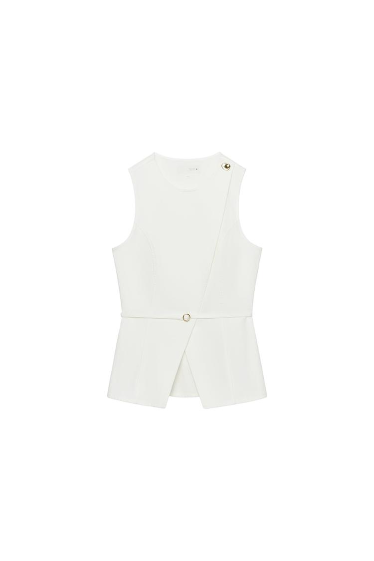 Z1975 DENIM WRAP WAISTCOAT WITH BELT