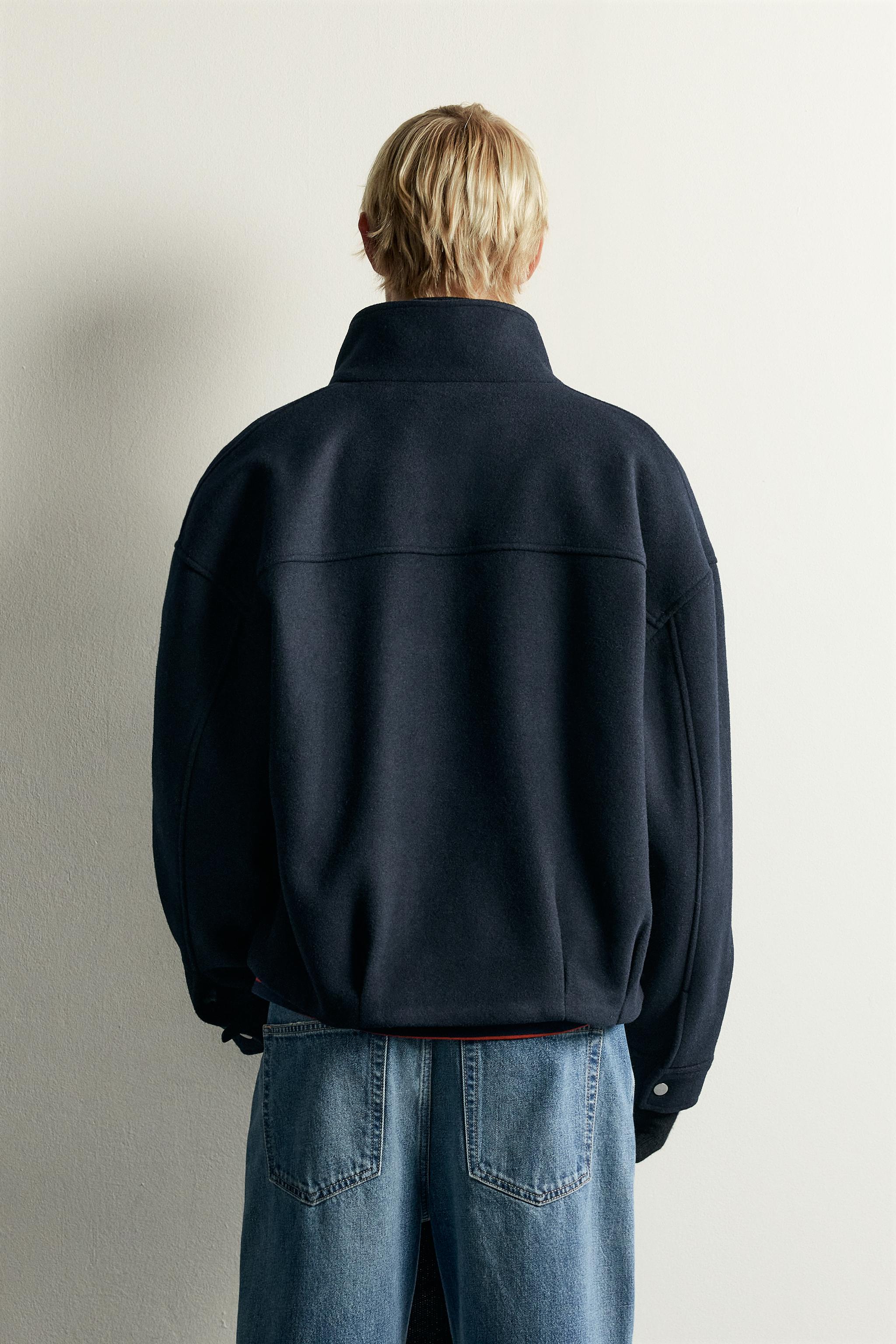 CROPPED WOOL-BLEND JACKET