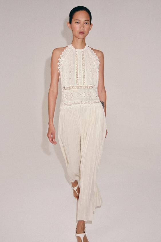 zw collection pleated midi dress zara ZW COLLECTION PLEATED MIDI DRESS