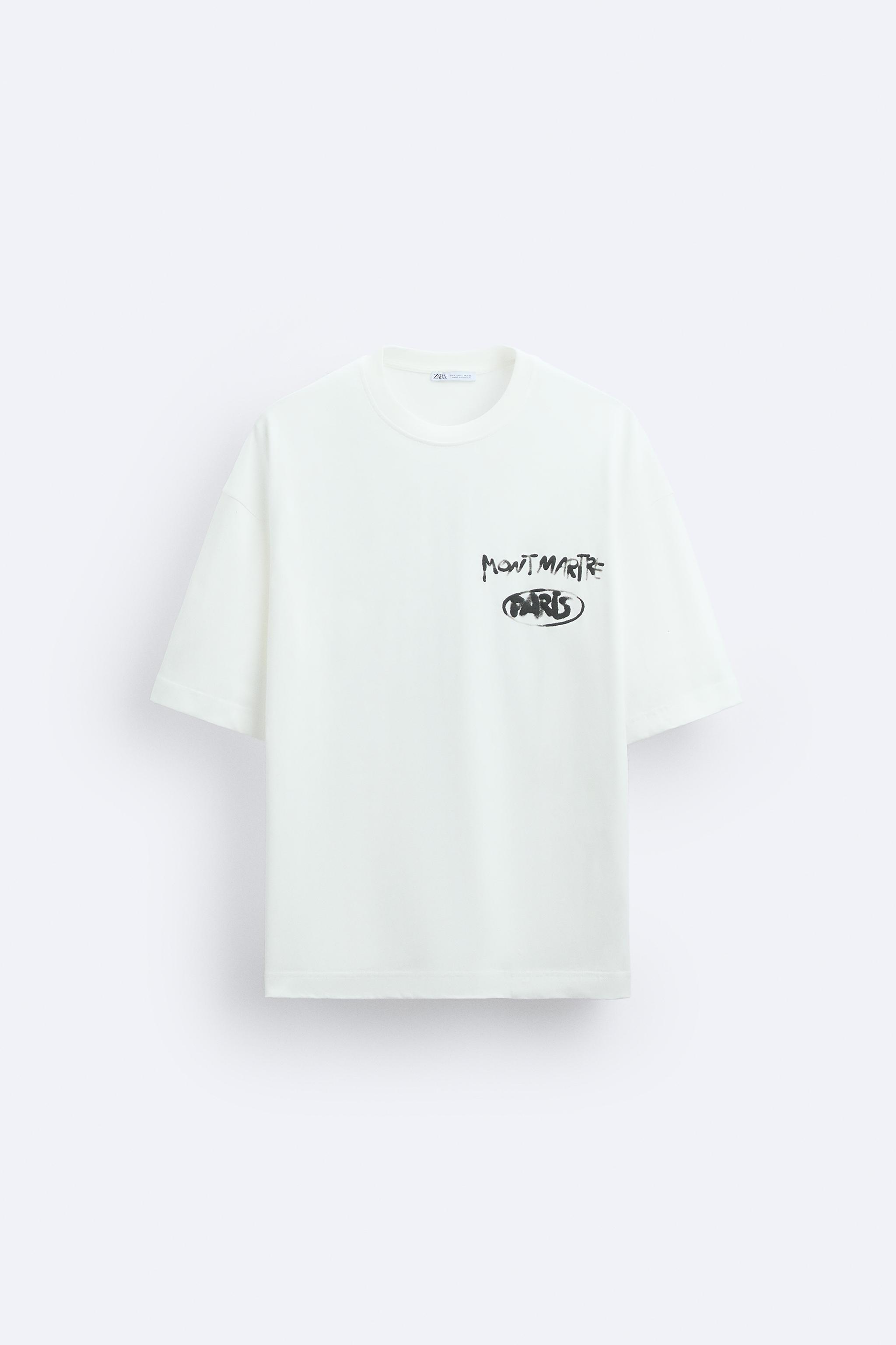 テキストプリント Tシャツ - オフホワイト | ZARA Japan / 日本