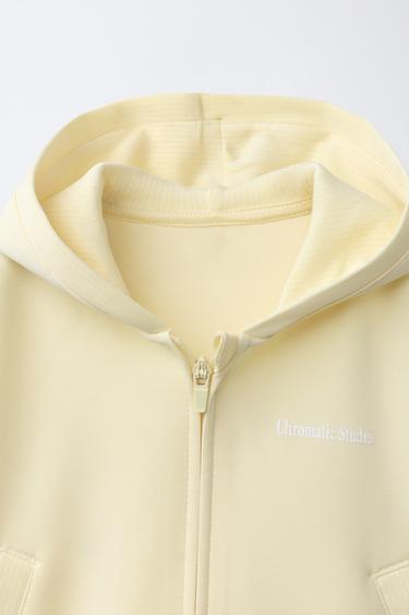 SWEAT ZIPPÉ AVEC MODAL - Jaune clair de Zara - Image 2