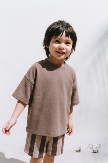 Zaras ENFÄRGAD BAS T-SHIRT - Brun