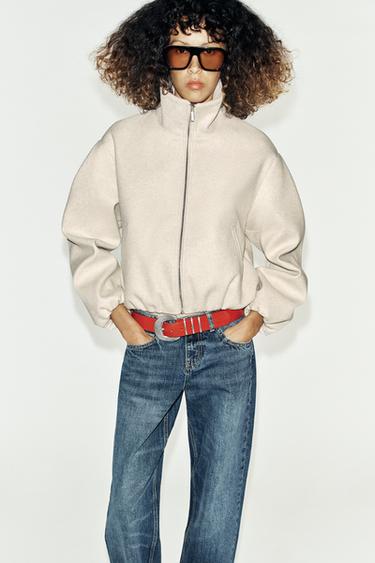 КУРТКА-БОМБЕР SOFT - Сіровато-бежевий колір Zara