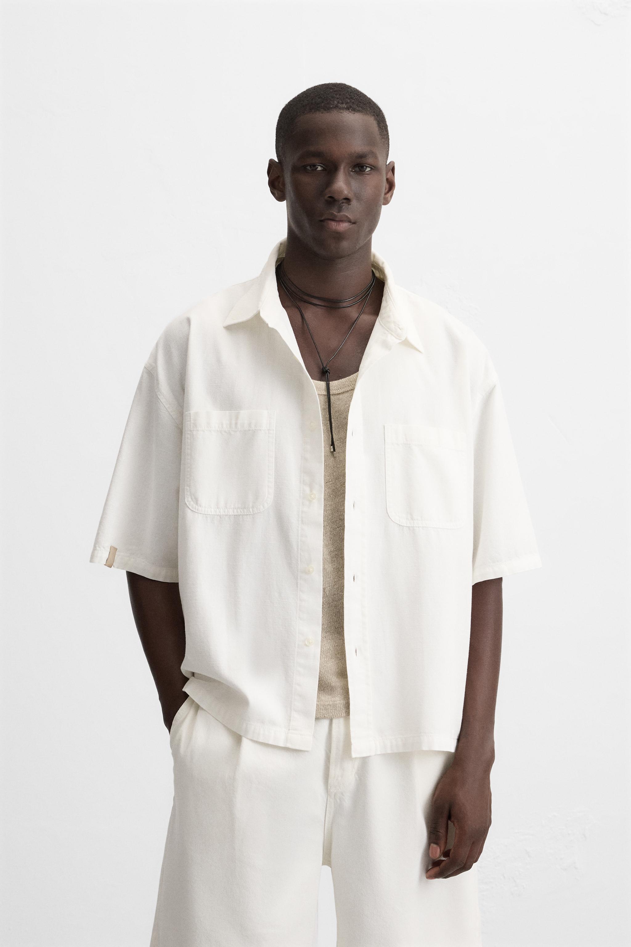 Camisas Manga Corta Hombre ZARA Peru