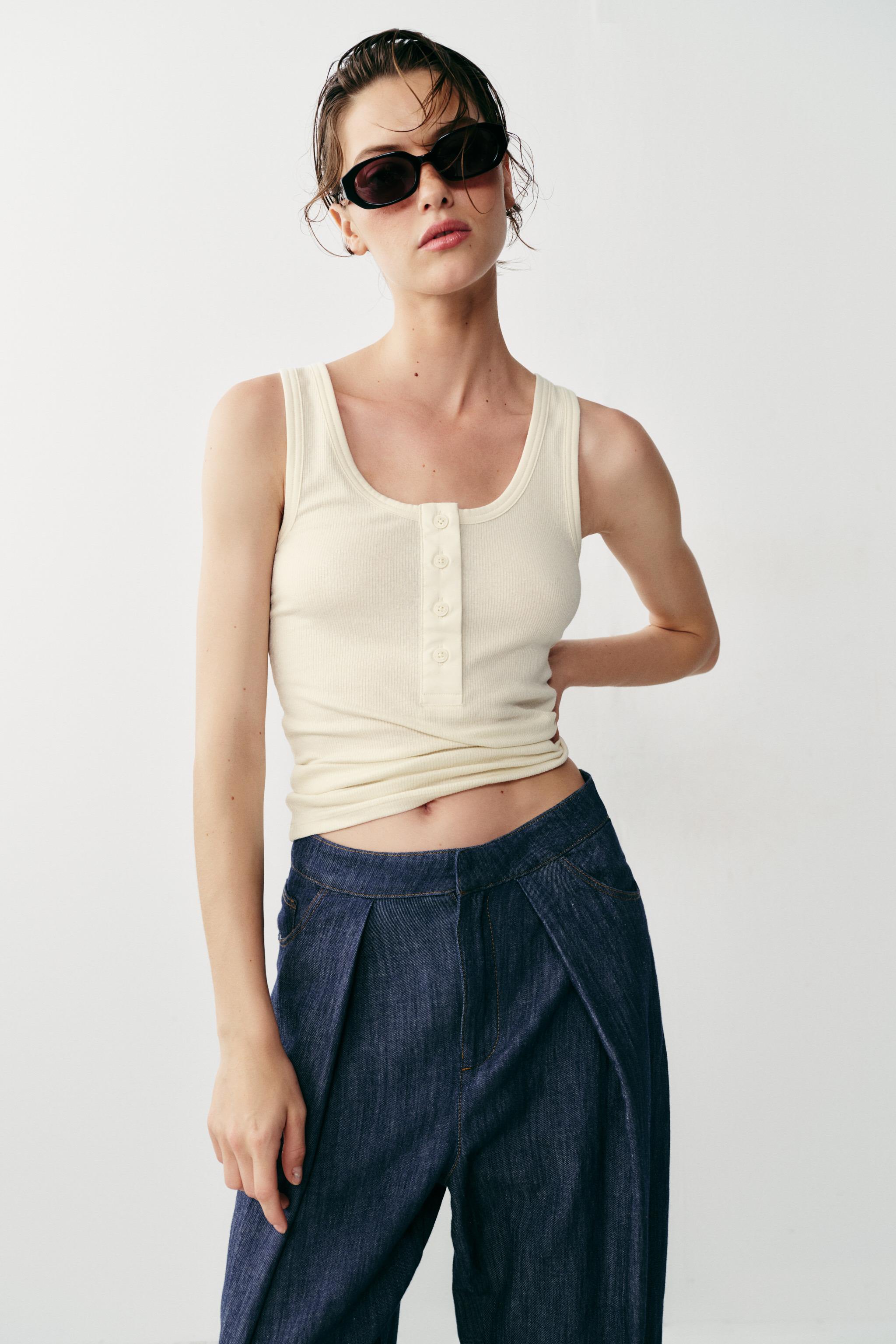 Женские брюки Zara PLEATED LINEN PANTS — фото 2