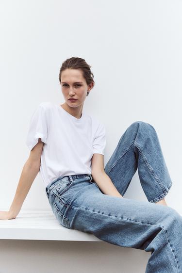 Z1975 WIDE-LEG HIGH-WAIST LONG LENGTH JEANS - Mid-blue by Zara