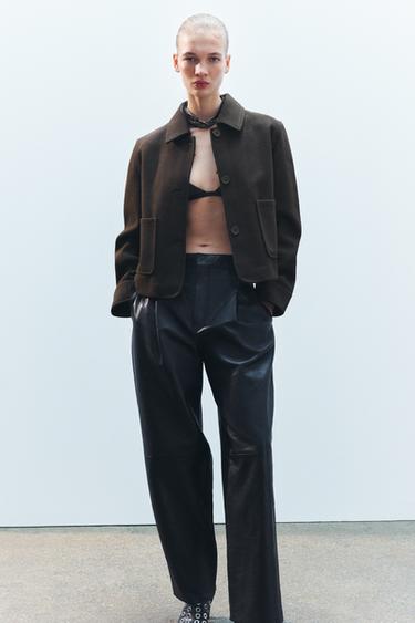 CHAQUETA SOFT BOLSILLOS - Marrón de Zara