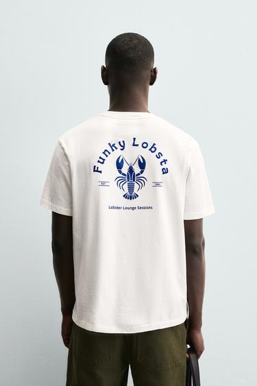 T-SHIRT IMPRIMÉ LANGOUSTE - Blanc cassé de Zara - Image 2