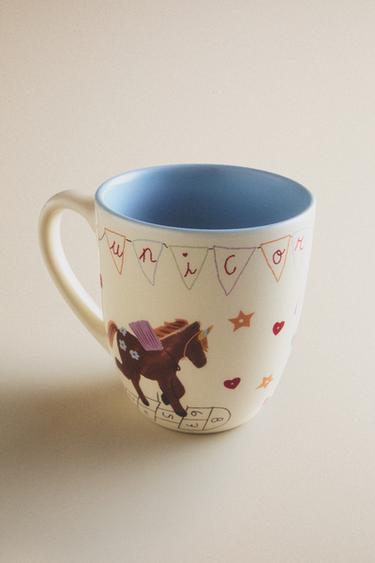 TAZZA BAMBINI IN CERAMICA UNICORNO - Multicolore di Zara