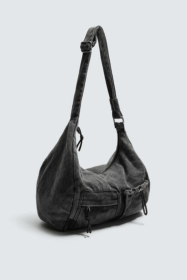 SAC EN DENIM MULTIPOCHES - Noir de Zara - Image 3