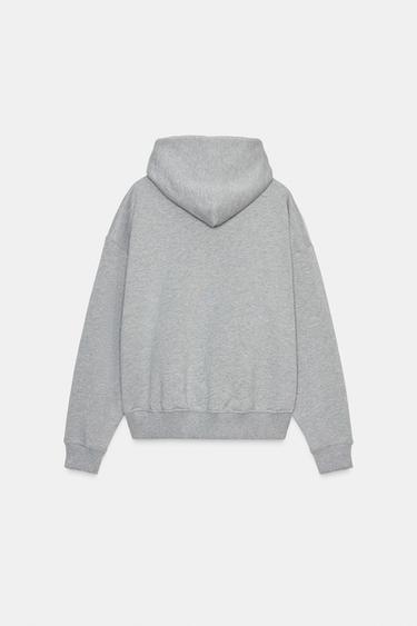 SWEAT À INSCRIPTION BRILLANTE - Gris chiné de Zara - Image 6
