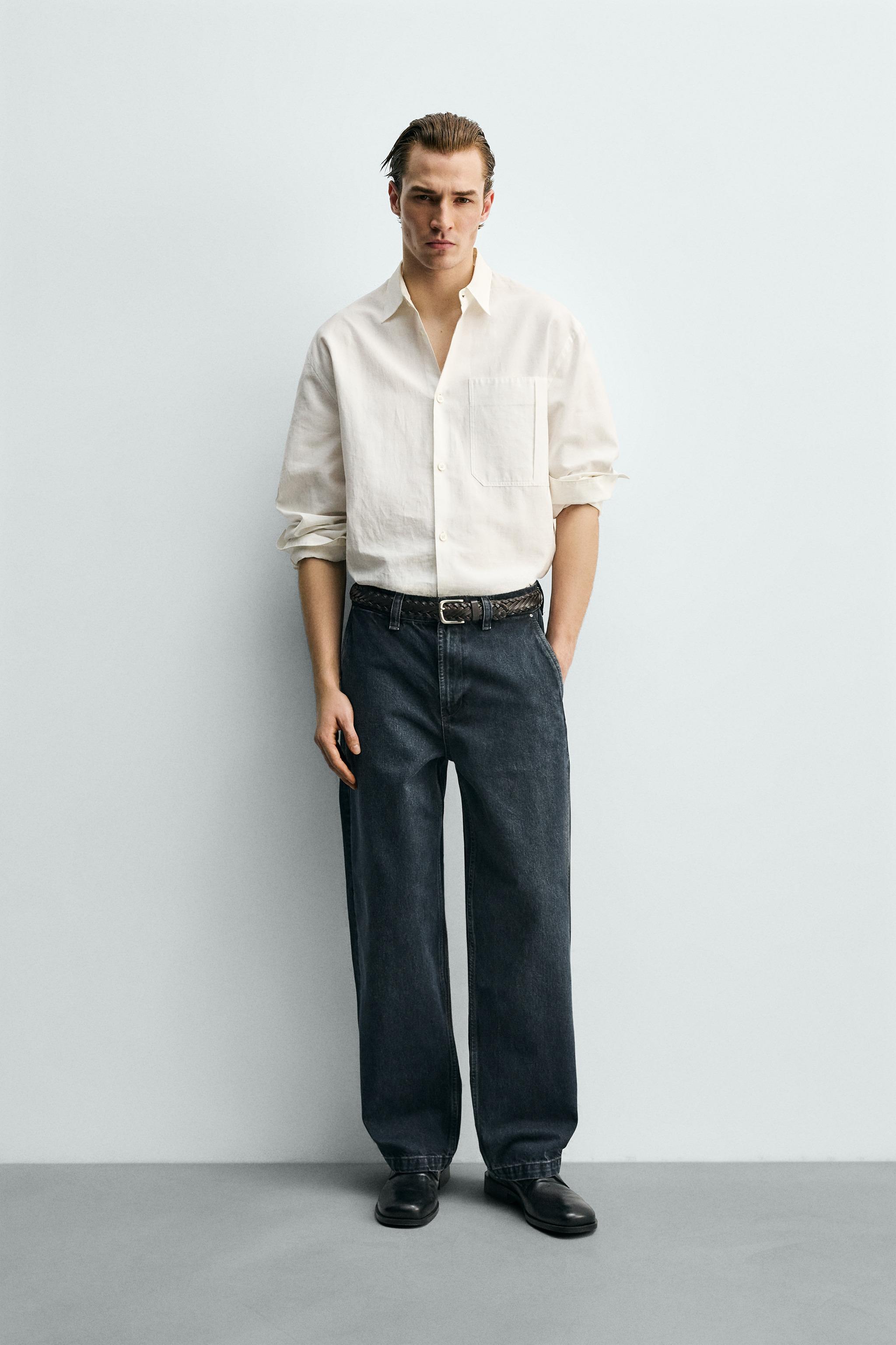 DENIM CHINO PANTS - Blue | ZARA Canada