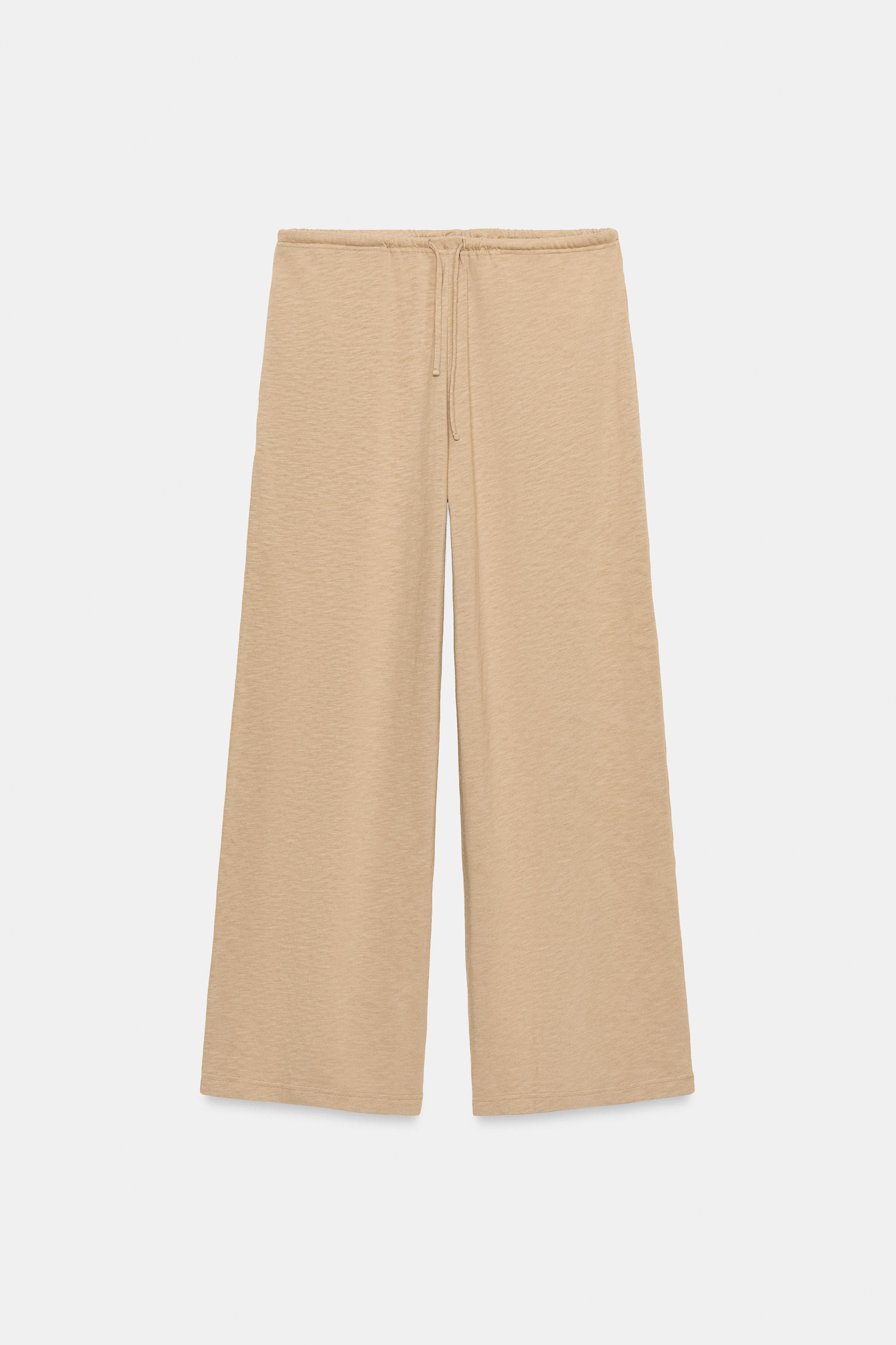 STRAIGHT LEG COTTON PANTS