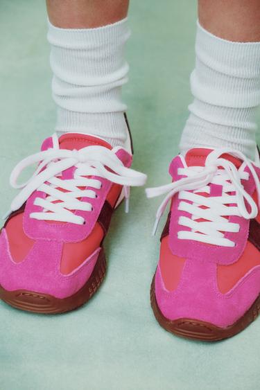 CONTRAST TRAINERS - Fuchsia by Zara - Image 0
