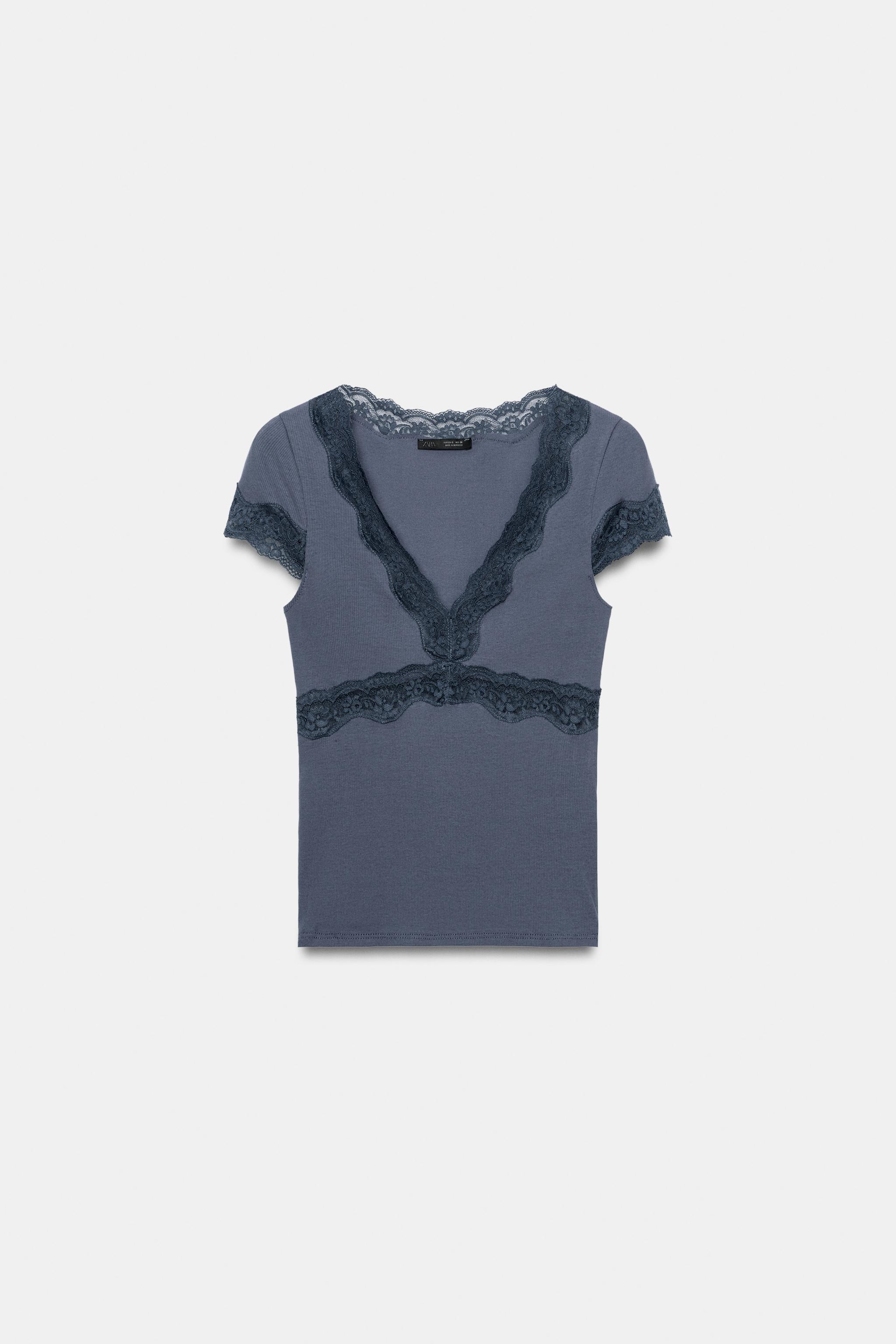 Zara DANTEL DETAYLI TOP görsel 4