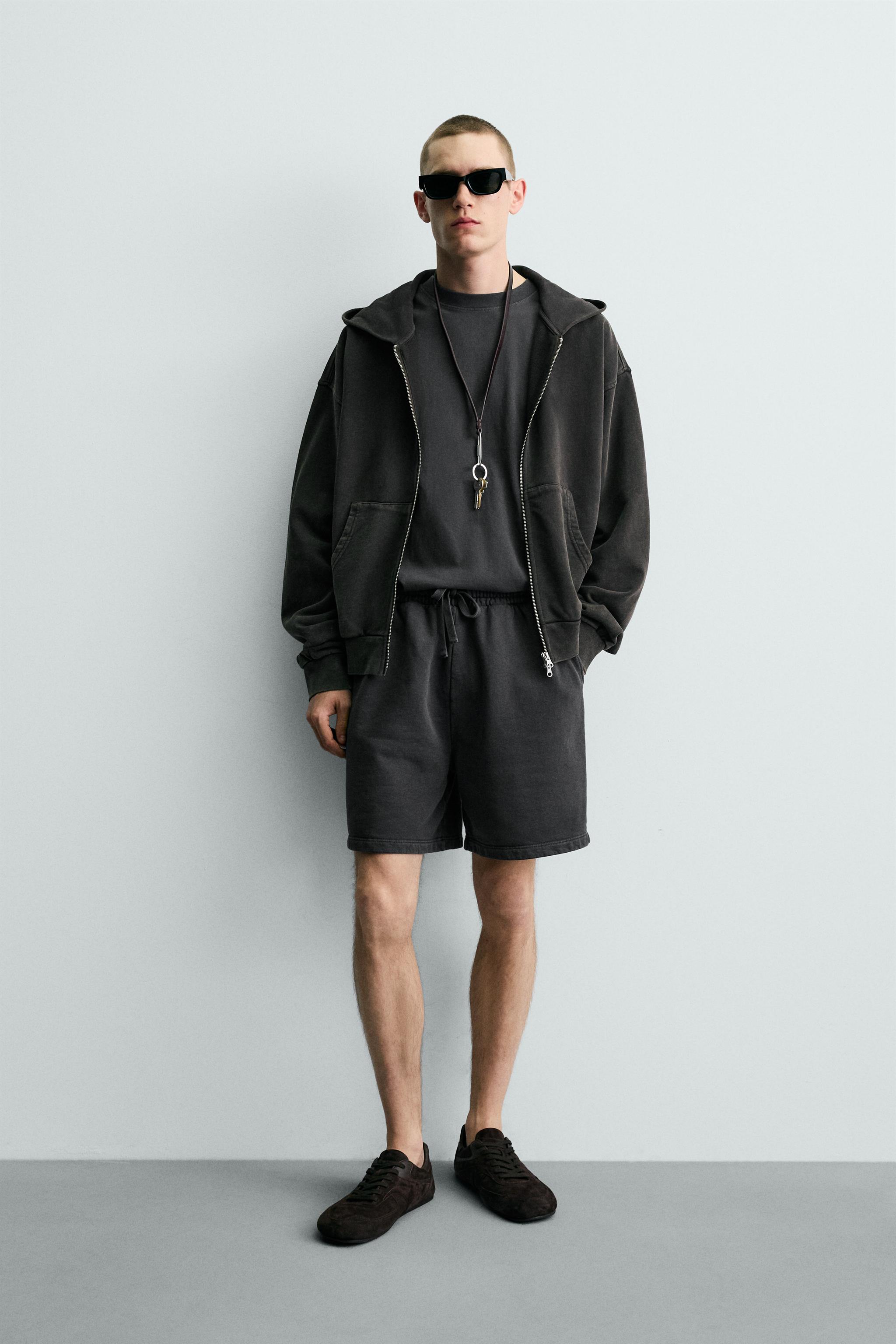 SHORT DE JOGGING BASIQUE DÉLAVÉ