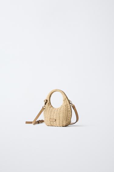 RAFFIA EFFECT CROSSBODY BAG - Ecru White by Zara - Image 2