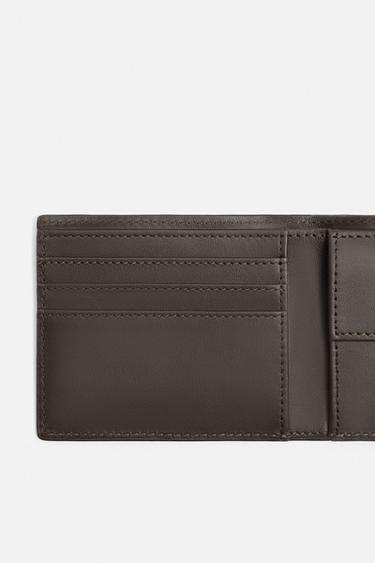 PORTEFEUILLE EN CUIR - Marron de Zara - Image 4