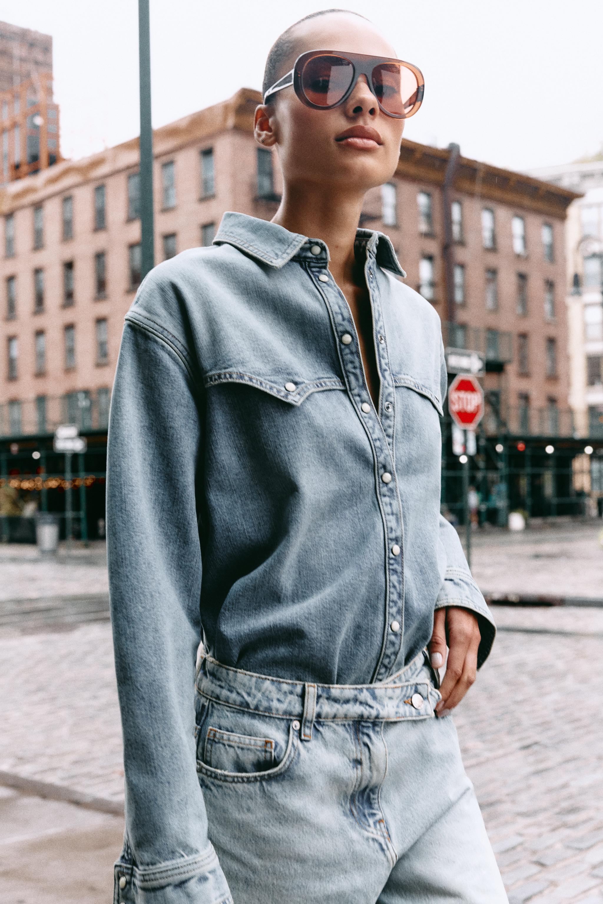 即決専用　37 Z1975 DENIM SHIRT - Mid-blue | ZARA Australia