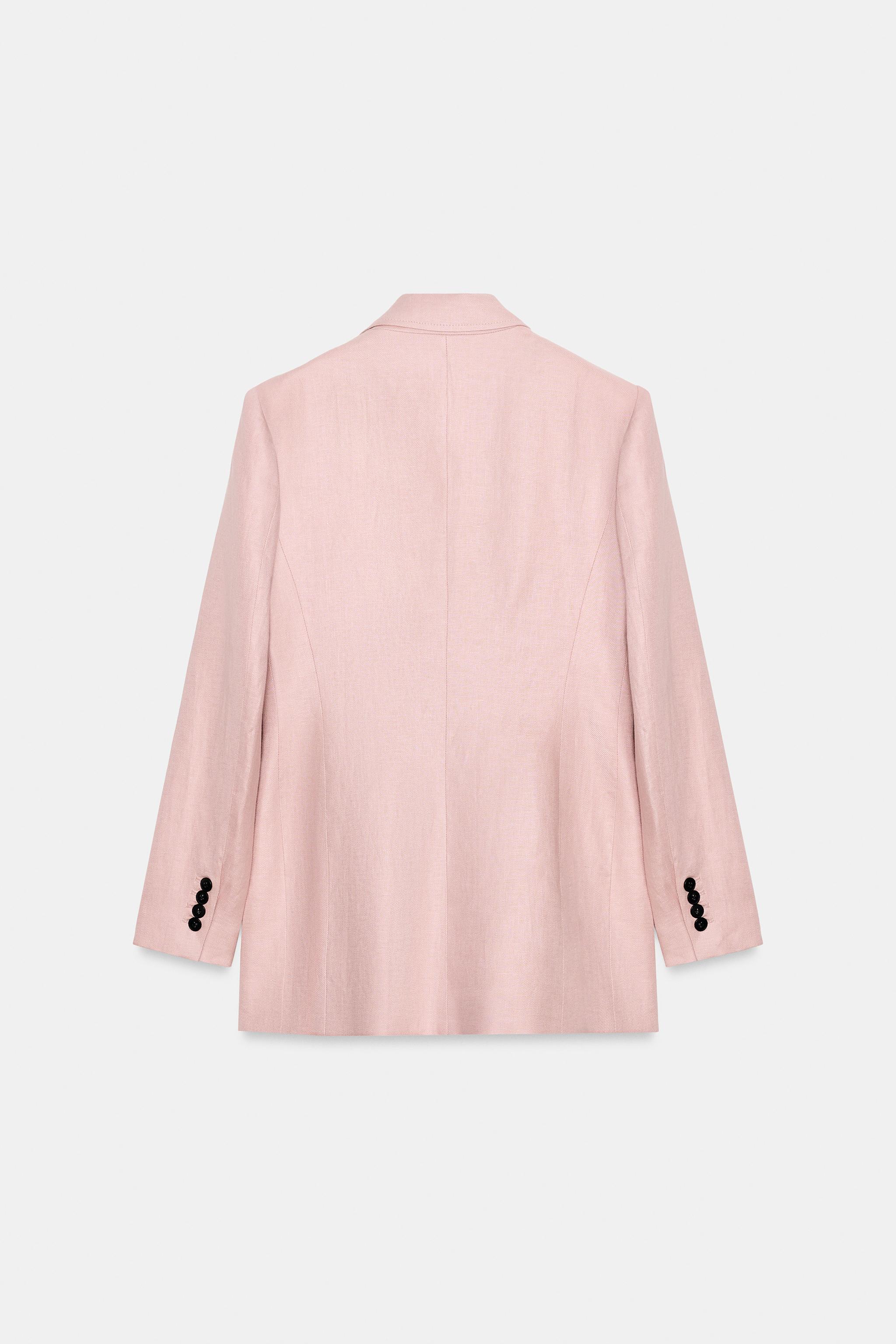 VESTE À BOUTONNAGE CROISÉ 100% LIN