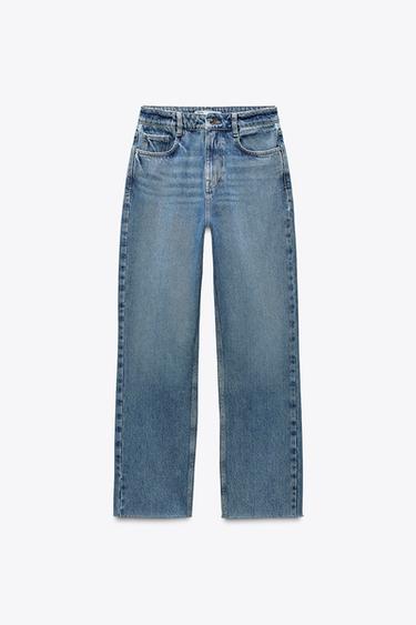 JEANS Z1975 RETOS DE CINTURA ALTA - Azul-médio da Zara