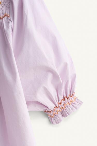 LIMITED EDITION EMBROIDERED DRESS - Light mauve by Zara - Image 7
